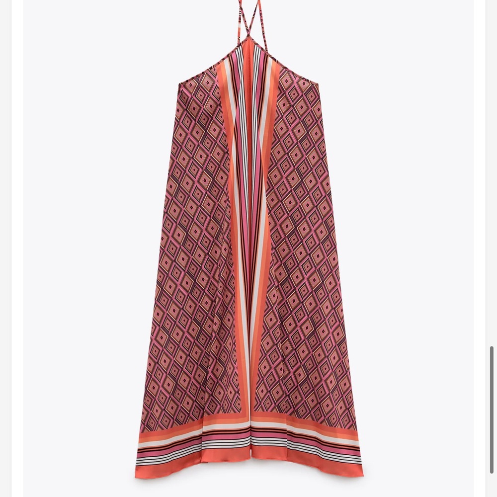 ZARA PRINTED MIDI DRESS - Picture 6 of 10